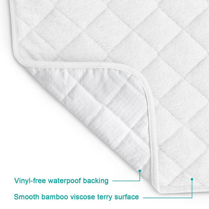 Changing Pad Liners - 5 pack, Bamboo Terry Surface, Waterproof & Absorbent, Diaper Mat