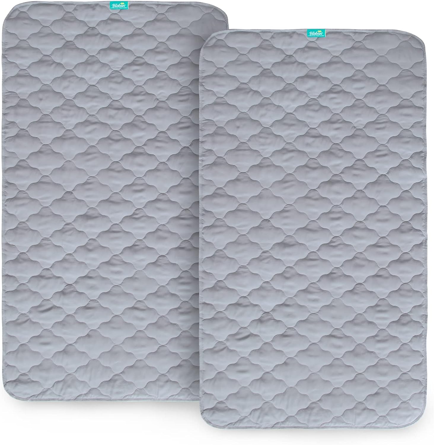 Waterproof Crib Mattress Protector Pad | Bed Pad Mat - 52" x 28", Anti Slip & Durable, Grey, 2 Pack - Biloban Online Store