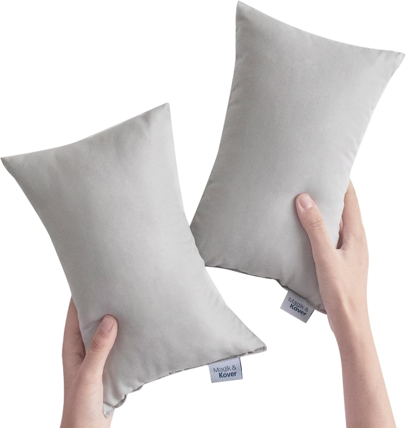 Mini Pillow for Travel 2 Pack, 11" x 7" Tiny Pillows with Name Tag, Travel and Sleep