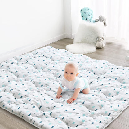 Baby Play Mat | Playpen Mat - Thicker Padded Tummy Time Activity Mat for Infant & Toddler
