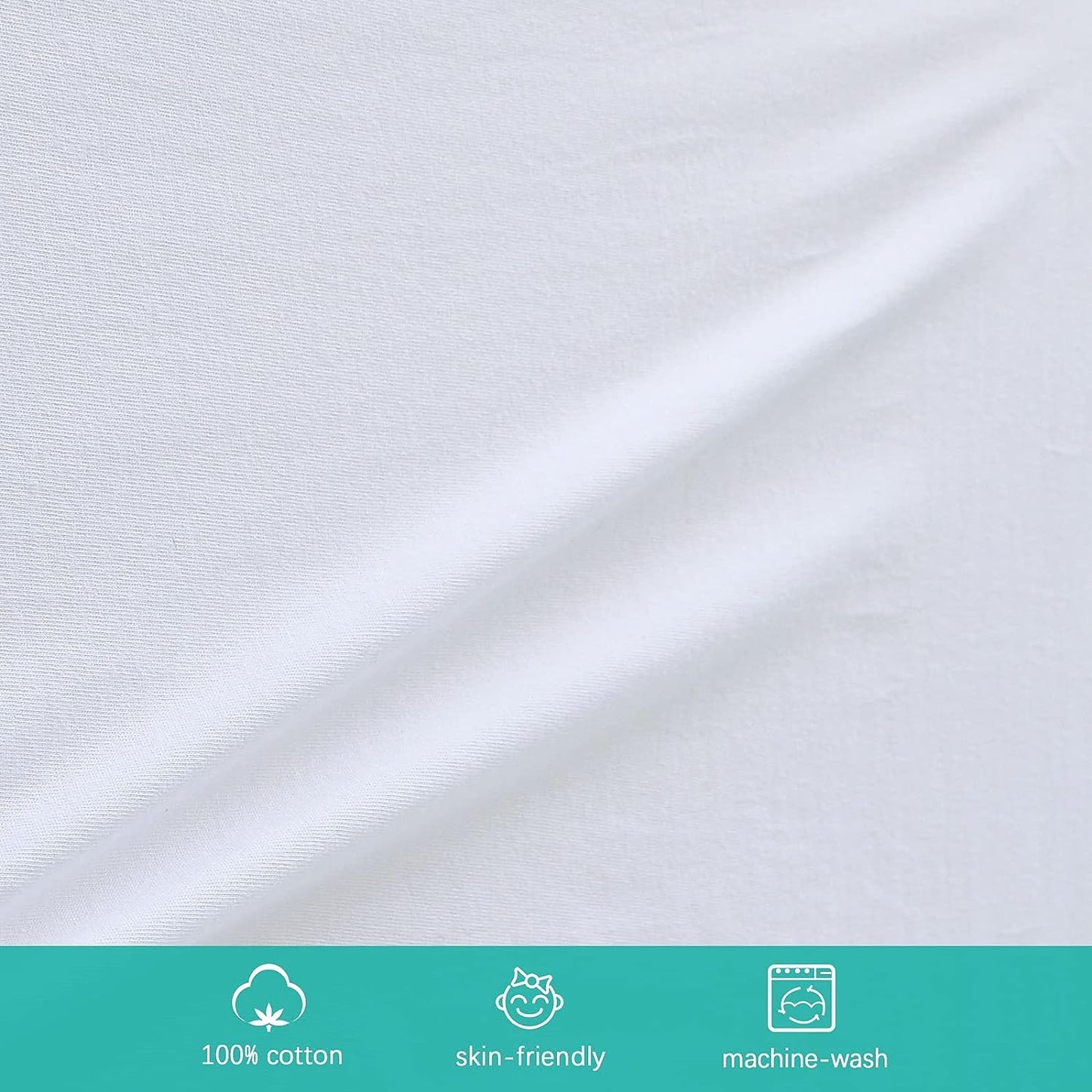 Bassinet Sheets - Fit RONBEI Baby Bassinet Bedside Sleeper, 2 Pack, 100% Organic Cotton