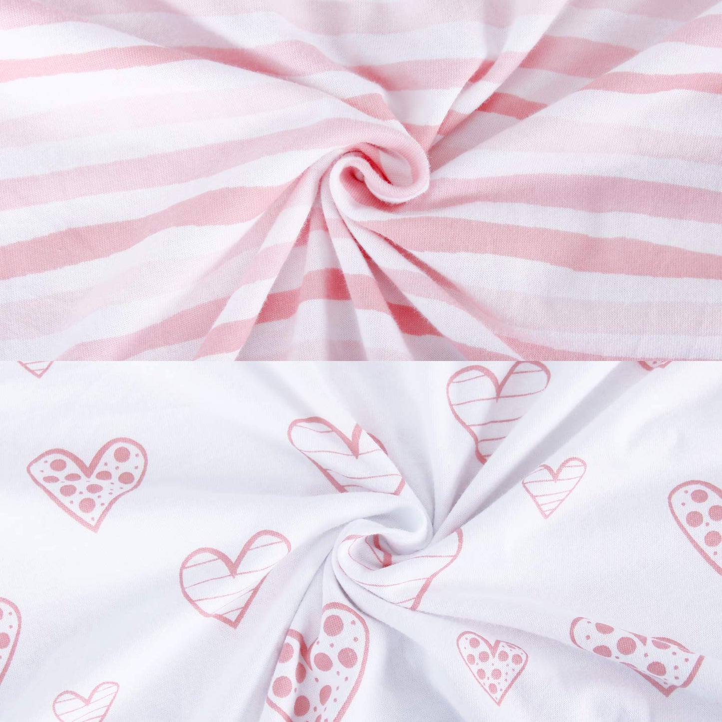 Crib Sheets - 2 Pack, 100% Jersey Cotton, Grey & White (for Standard Crib) - Biloban Online Store