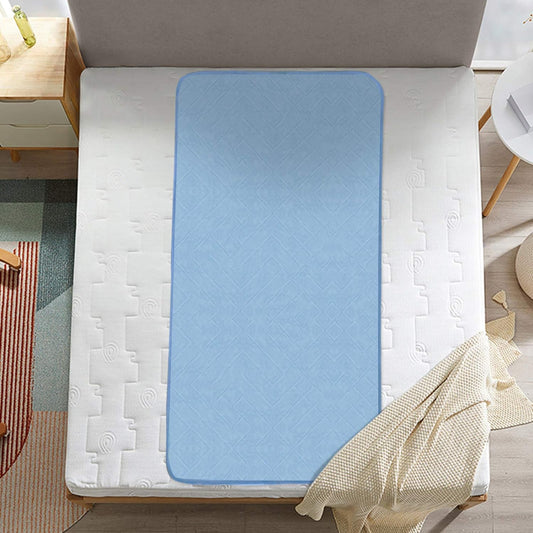 Waterproof Hospital Pad/ Mat - 34" x 76", Reusable Chuck Pads, Incontinence Underpads, Sheet Protector with Non-slip Back for Adults, Elderly, Kids and Pets, Machine Washable, Blue - Biloban Online Store