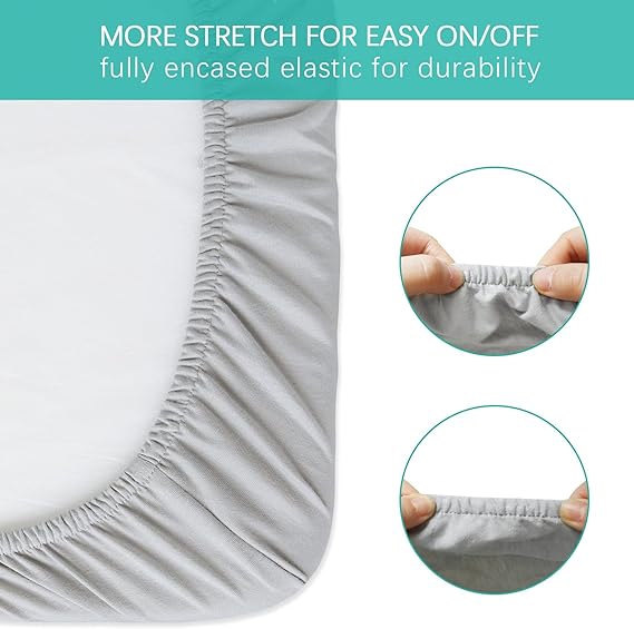 Bassinet Sheets - Fit 4moms mamaRoo Sleep Bassinet, 2 Pack, 100% Organic Cotton