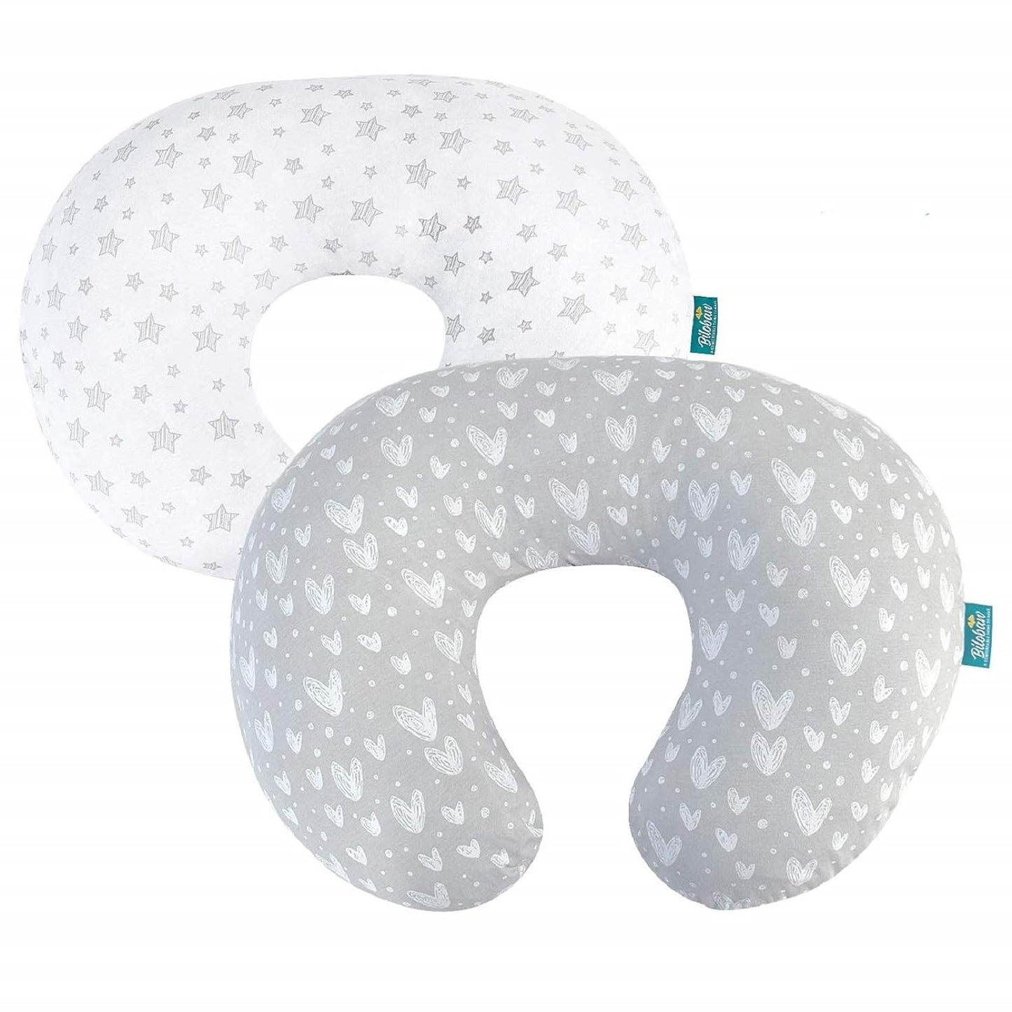 Nursing Pillow Cover for Boppy - 2 Pack, 100% Jersey Cotton, Super Soft & Breathable & Skin Friendly - Biloban Online Store