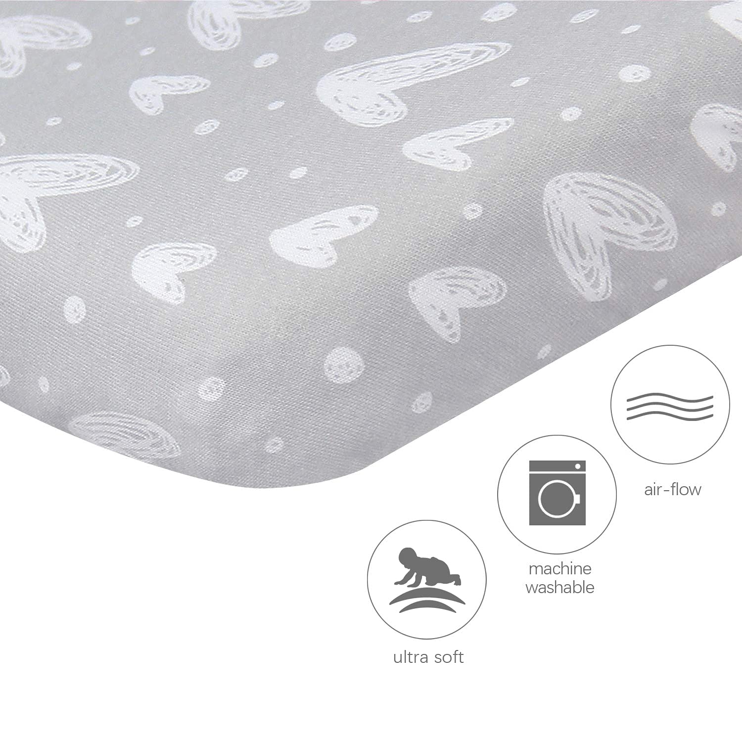 Changing Pad Cover - 2 Pack, 100% Jersey Knit Cotton - Biloban Online Store