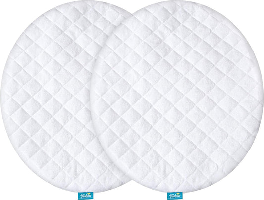 Bassinet Mattress Pad Cover - Fits Fisher-Price On-the-Go Baby Dome, 2 Pack, Bamboo, Waterproof - Biloban Online Store