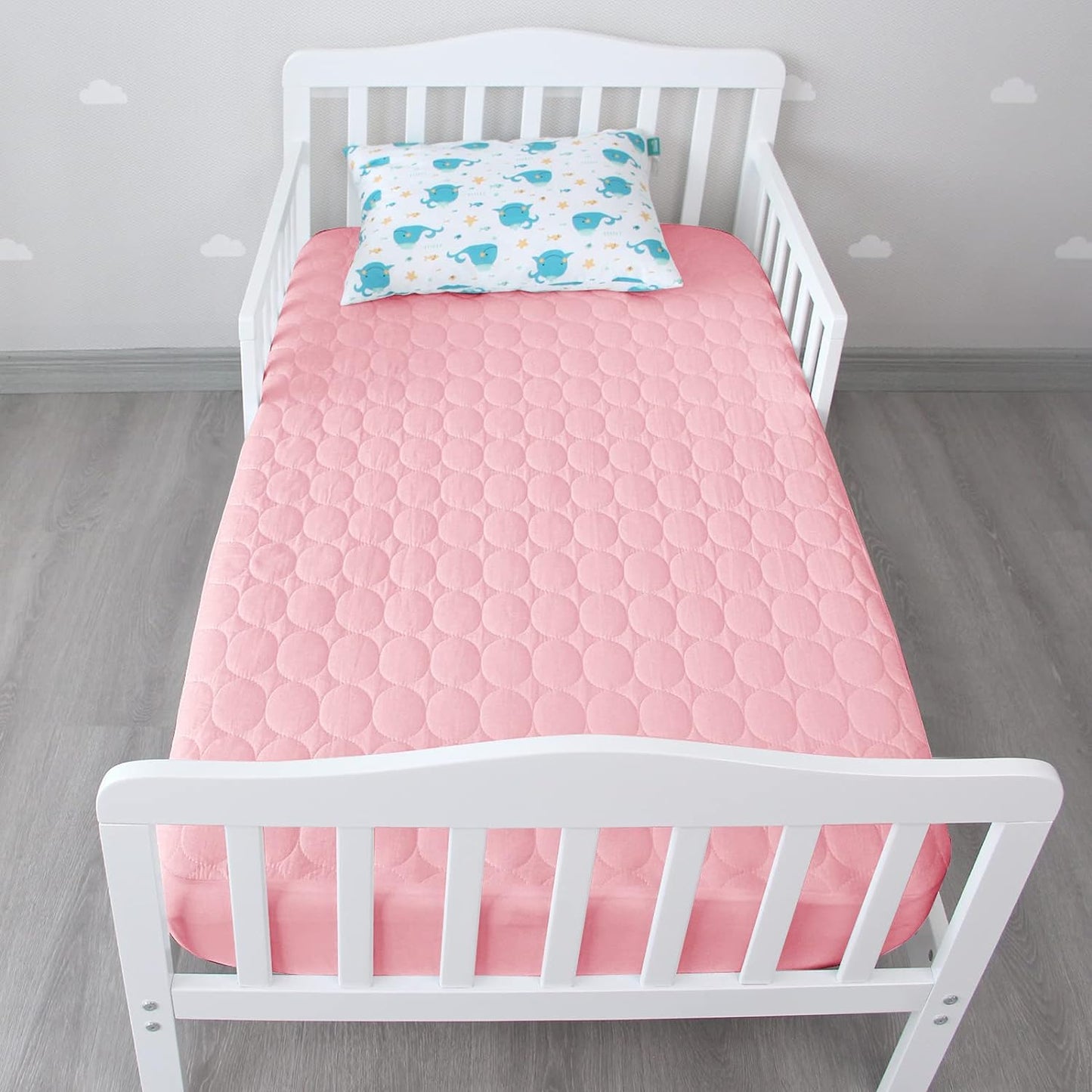 Crib Mattress Protector/ Pad Cover - Quilted Microfiber, Waterproof (for Standard Crib/ Toddler Bed)