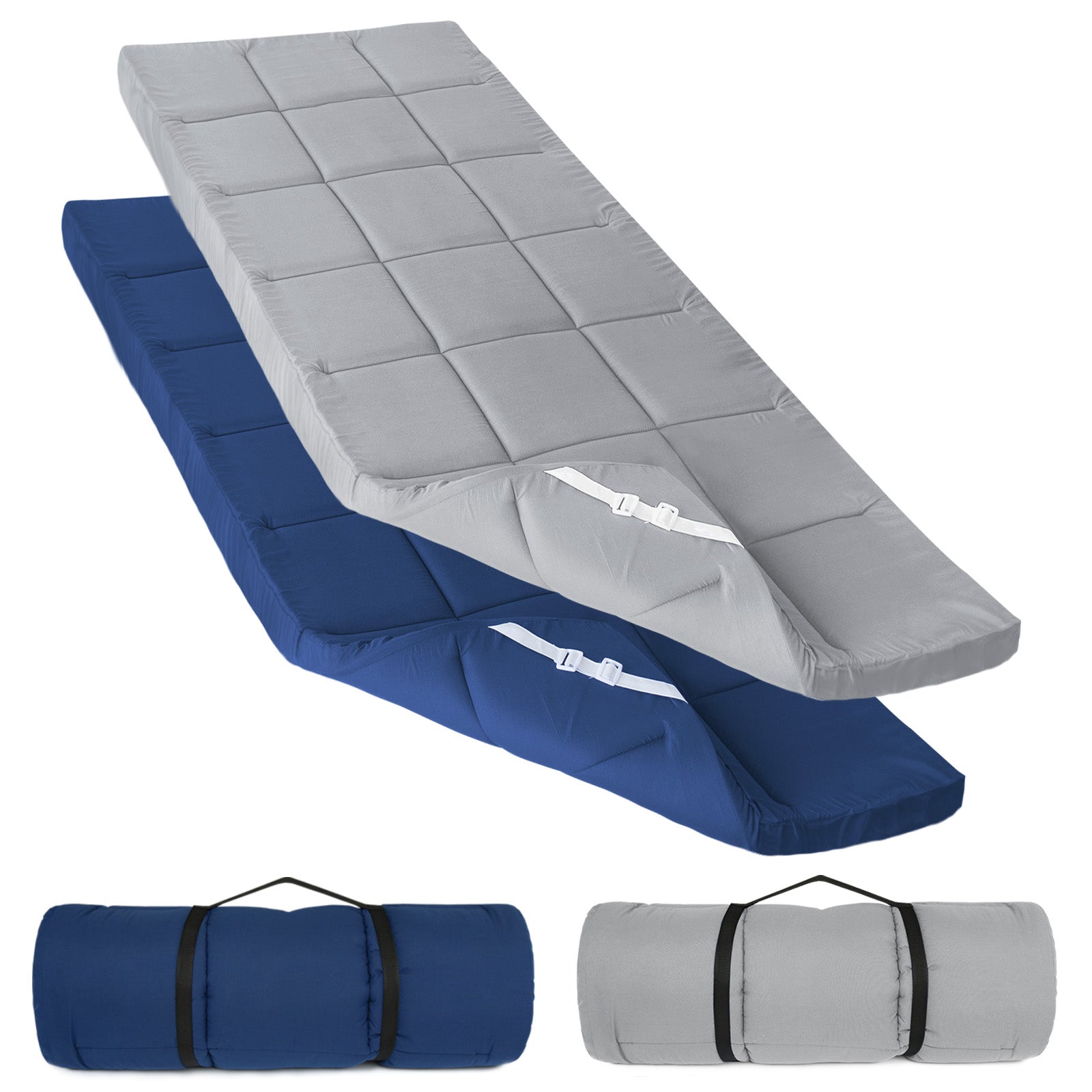 Quilted Cot Mattress Topper - 75" x 30", Soft and Thicker Cot Pad Only, for Camping Cot/Rv Bunk/Narrow Twin Beds - Biloban Online Store