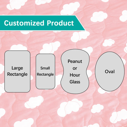 Customized / Personalized Mattress Pad / Cover, Microfiber, Pink Cloud - Biloban Online Store
