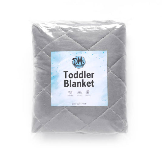 DMS PROTECTOR Toddler Blanket, 39" X 47'', Grey Swaddle Blanket Boys & Girls