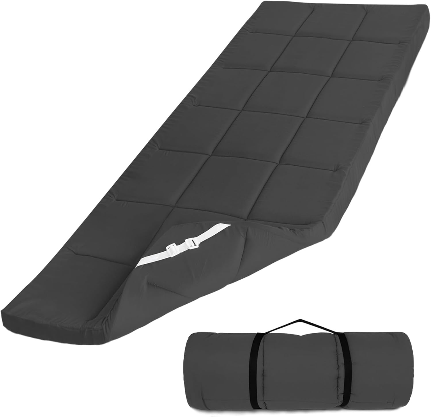 Quilted Cot Mattress Topper - 75" x 30", Soft and Thicker Cot Pad Only, for Camping Cot/Rv Bunk/Narrow Twin Beds - Biloban Online Store