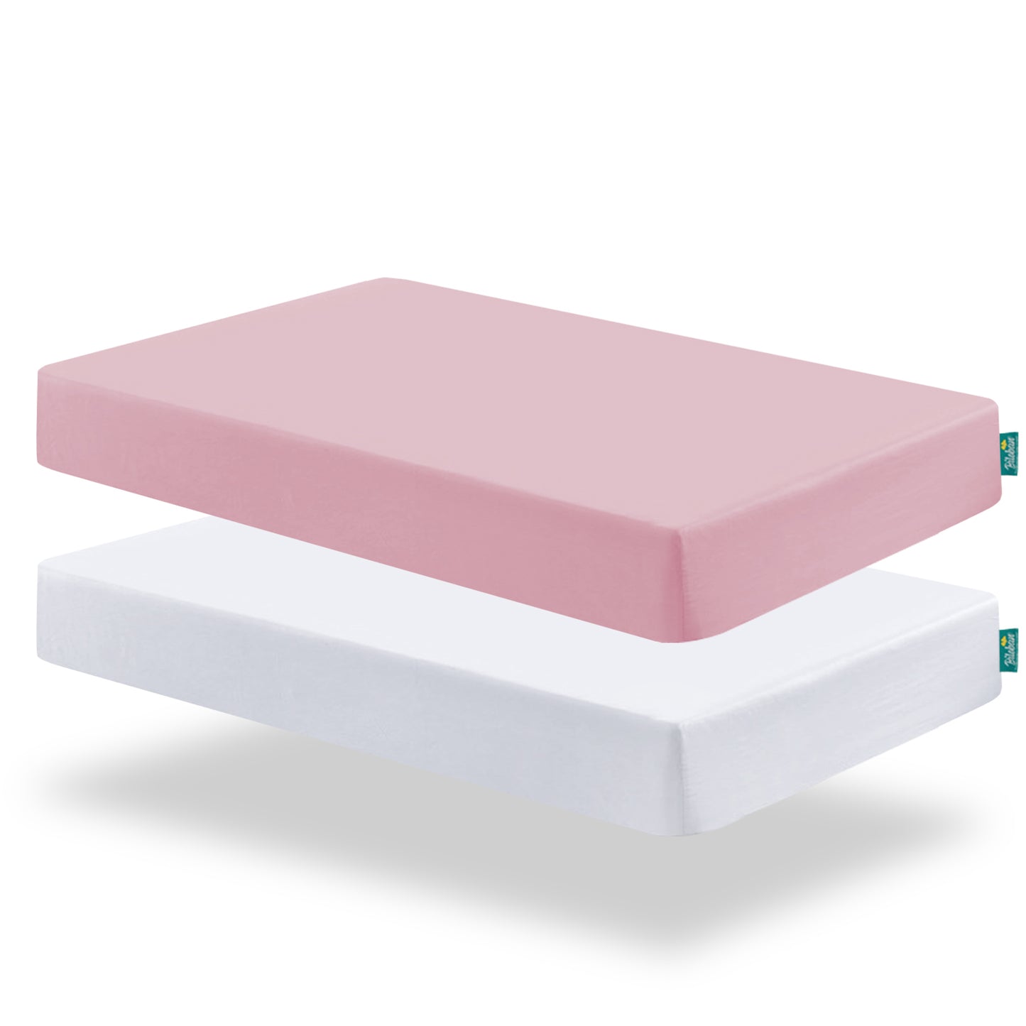 Crib Sheet - 2 Pack, Ultra Soft Microfiber, Pink & White (for Standard Crib/ Toddler Bed) - Biloban Online Store