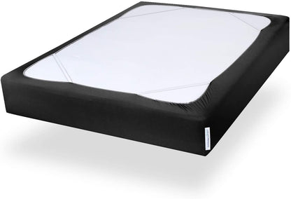 Box Spring Cover with Smooth and Elastic Woven Material, Wrinkle & Fading Resistant & Dustproof, Black - Biloban Online Store