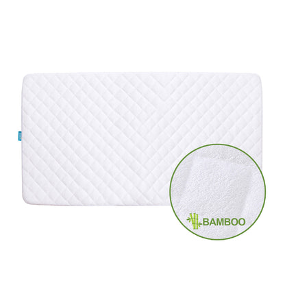 Crib Mattress Protector/ Pad Cover - Natural Bamboo, Waterproof (for Standard Crib/ Toddler Bed) - Biloban Online Store