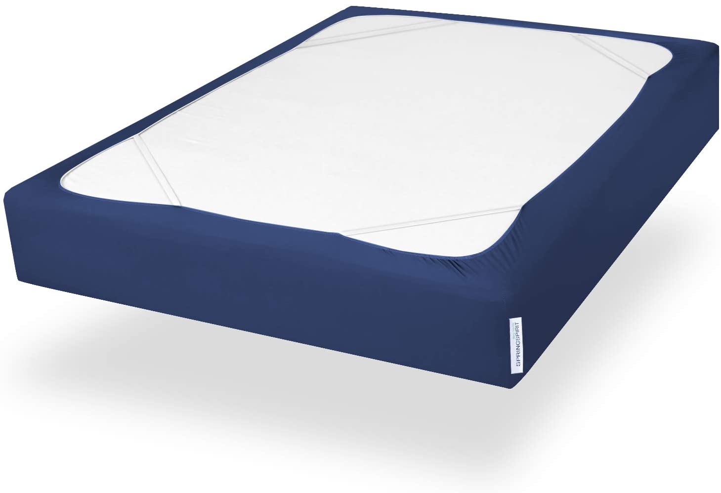 Box Spring Cover with Smooth and Elastic Woven Material, Wrinkle & Fading Resistant & Dustproof, Navy - Biloban Online Store
