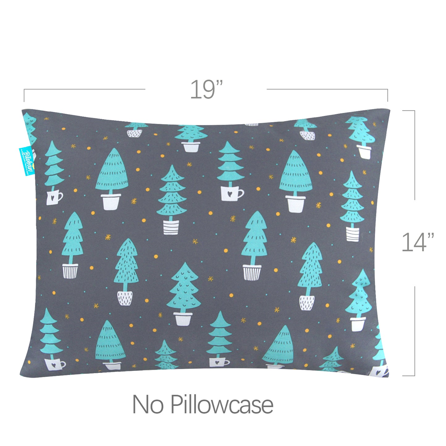 Toddler Pillow- 14"x 19”, Multi-use, Forest Print, Black - Biloban Online Store