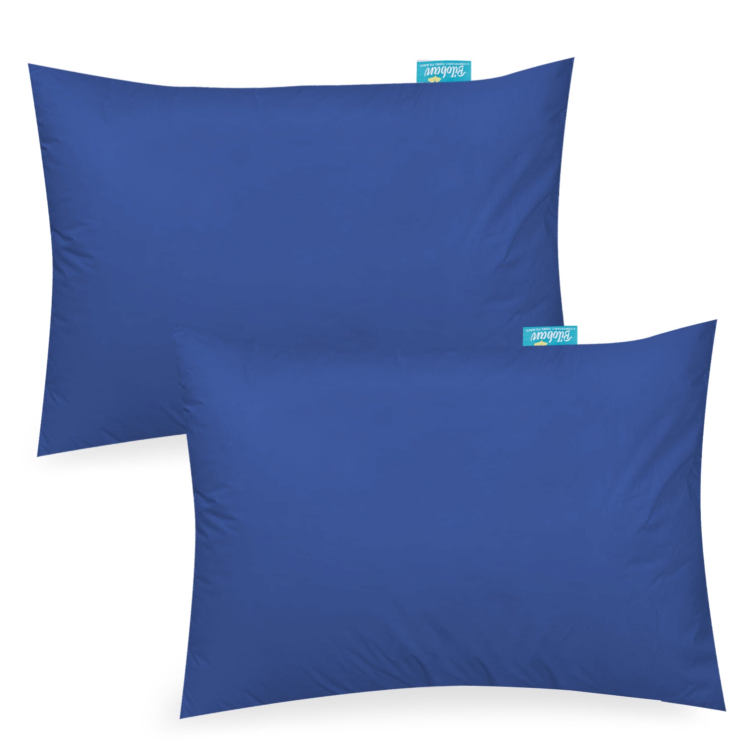 Toddler Pillowcase - 2 Pack, 100% Organic Cotton, Fits Toddler Pillow 12"x16", 13"x18" or 14"x19", Navy - Biloban Online Store