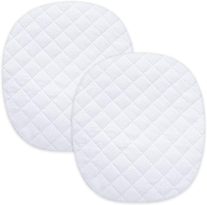 Bassinet Fitted Sheets Compatible with Graco Pack ‘n-Play Dome LX Bassinet-2 Pack, 100% Jersey Knit Cotton