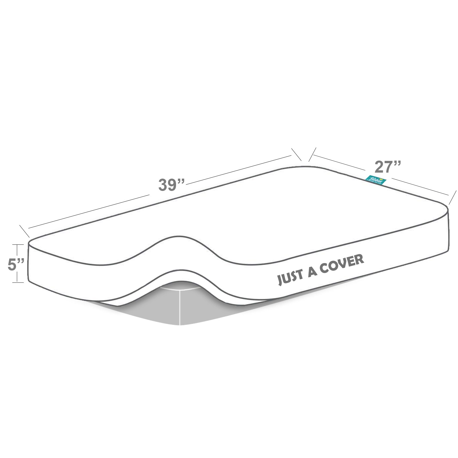Pack N Play Mattress Pad Cover - Microfiber ( for Mini Crib 39" x 27” ), Cloud print, Navy blue - Biloban Online Store