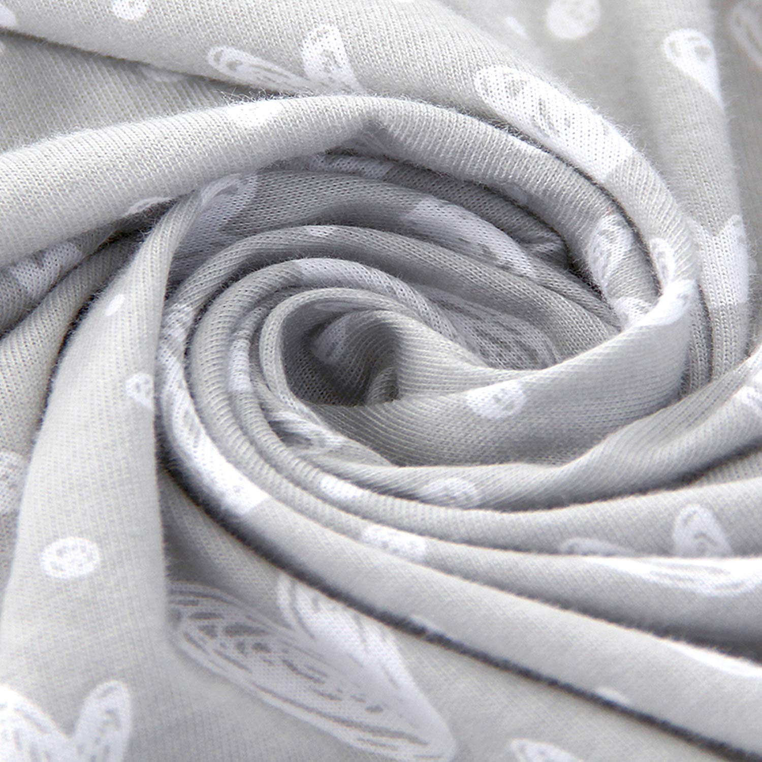 Toddler Pillowcase- 2 Pack, Ultra Soft 100% Jersey Cotton, Envelope Style, Heart Print, Gray - Biloban Online Store