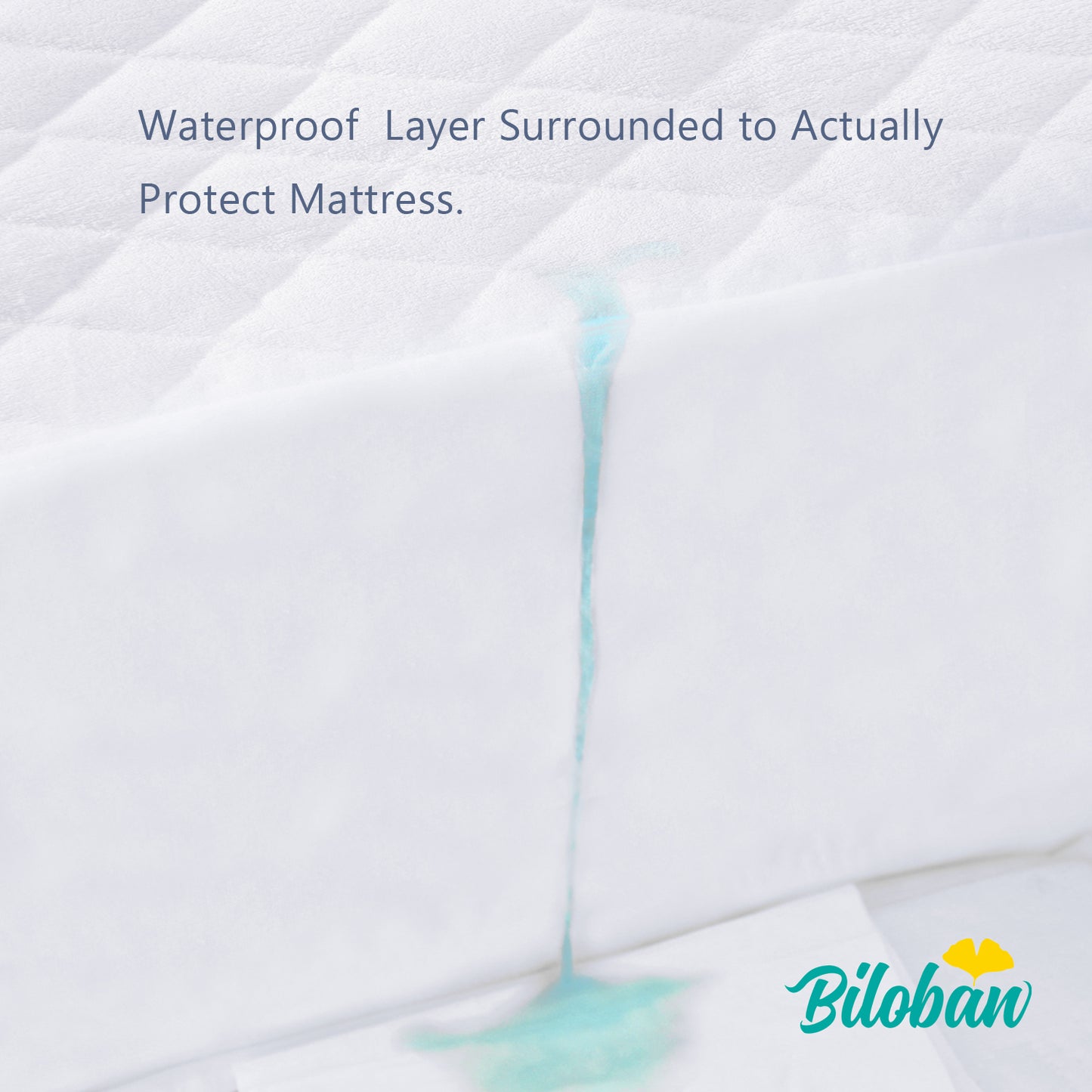 Zippered Crib Mattress Protector - Waterproof Bamboo Quilted 6 Side Fully Encased - Biloban Online Store