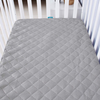 Crib Mattress Protector - Bamboo (for Standard Crib 52" × 28"), Grey - Biloban Online Store