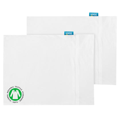 Toddler Pillowcase- 2 Pack, 100% Cotton, 12" x 16", 13" x 18", 14" x 19", White - Biloban Online Store