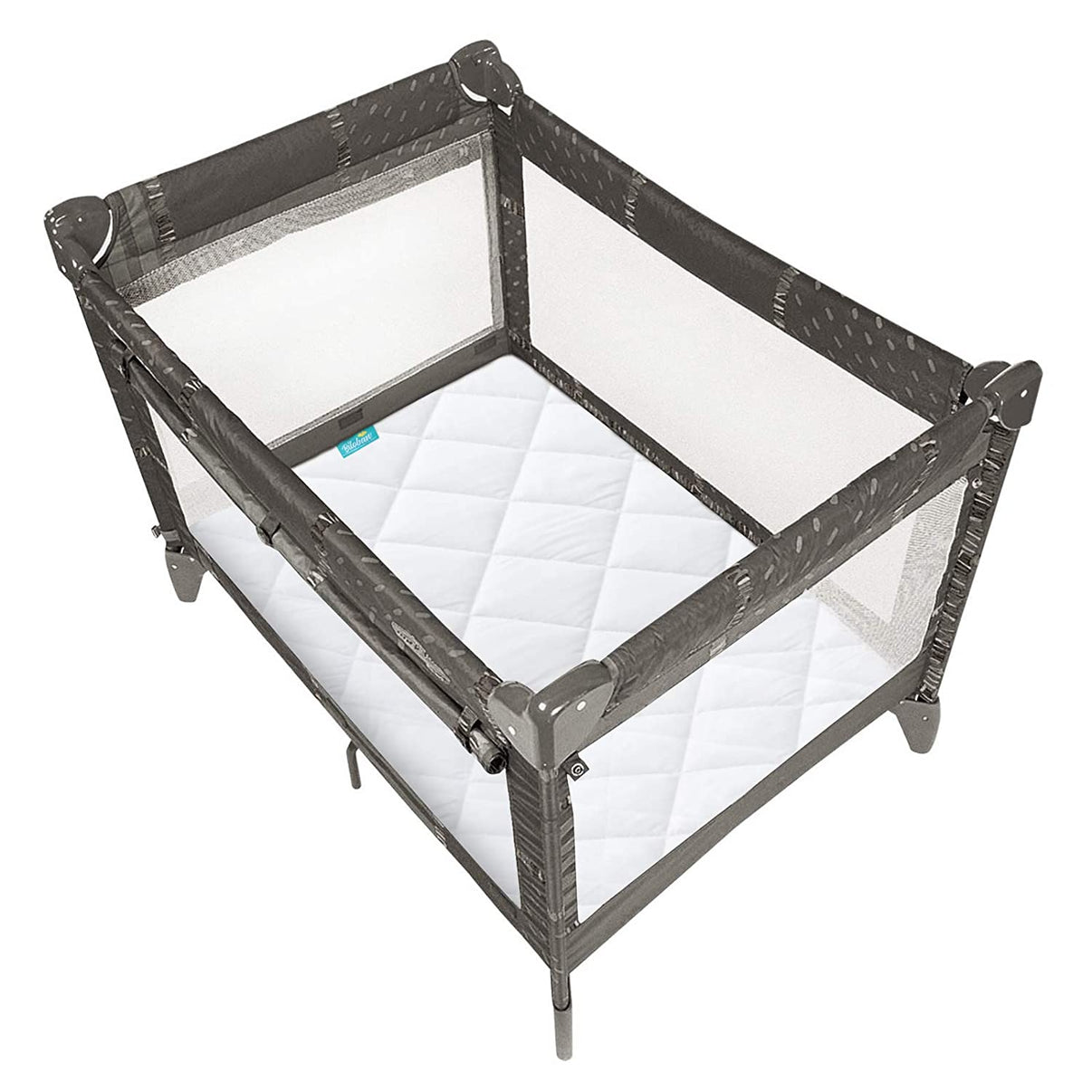 Zippered Mini Crib Mattresss Pad Cover/ Encasement 6 Sides Fully Enc