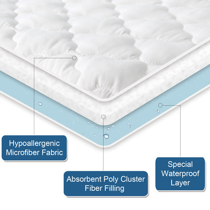 Waterproof Mattress Protector, Breathable & Noiseless ，Quilted Fitted with Deep Pocket Strethes up to 18" Depth - Biloban Online Store