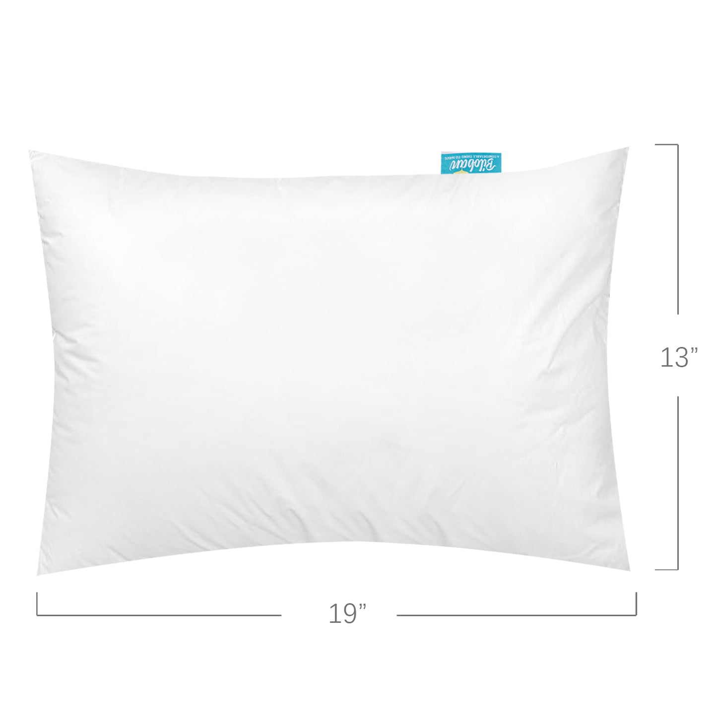 Toddler Pillowcase- 2 Pack, 100% Cotton, 12" x 16", 13" x 18", 14" x 19", White - Biloban Online Store