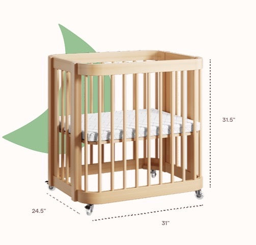 Waterproof Natural Bamboo Mattress Protector Compatible with Nestig Mini Crib, Wave, 2 Pack - Biloban Online Store 
