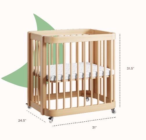 Waterproof Natural Bamboo Mattress Protector Compatible with Nestig Mini Crib