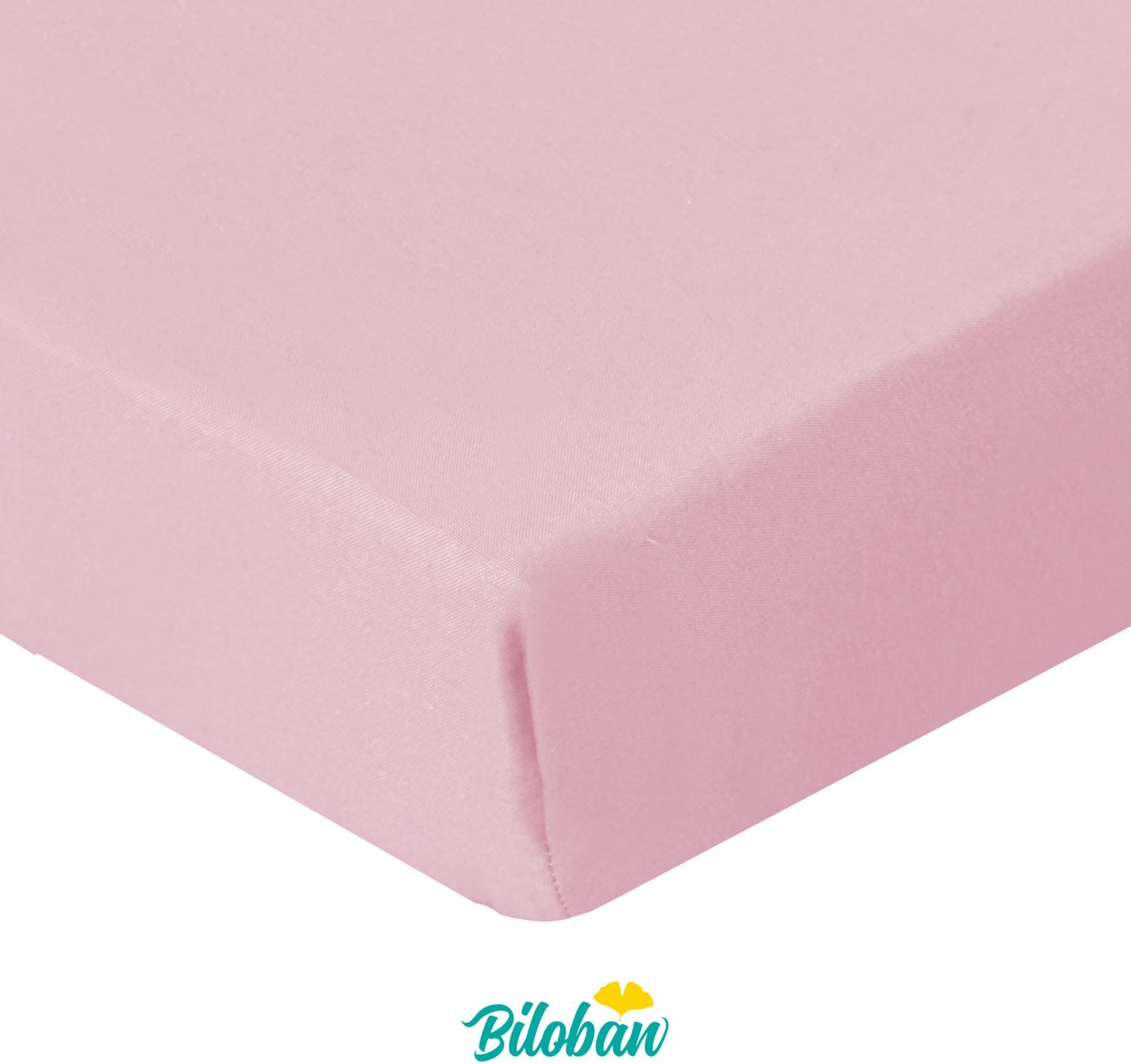Crib Sheets - 2 Pack, Microfiber, Grey & Pink ( for Standard Crib 52" x 28" ) - Biloban Online Store