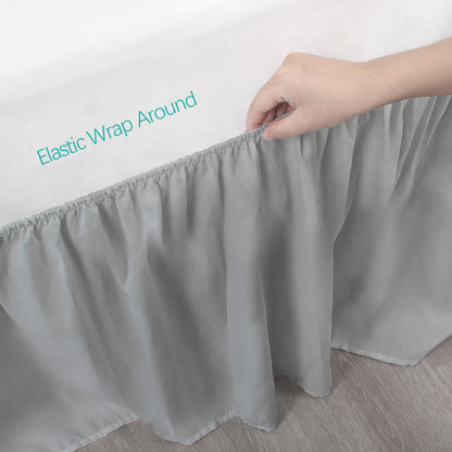 Crib Skirt - Easy Fit Microfiber, Grey - Biloban Online Store