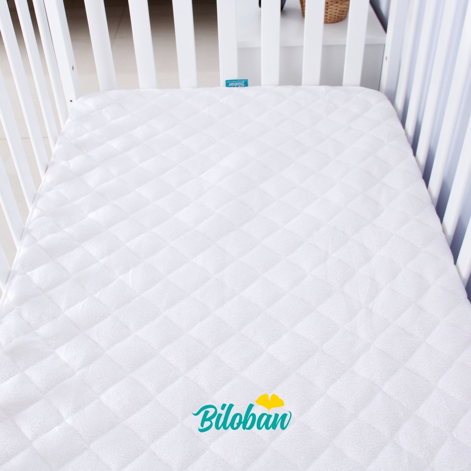Zippered Crib Mattress Protector/ Encasement Bamboo Quilted, Sides Fully Encased, Waterproof