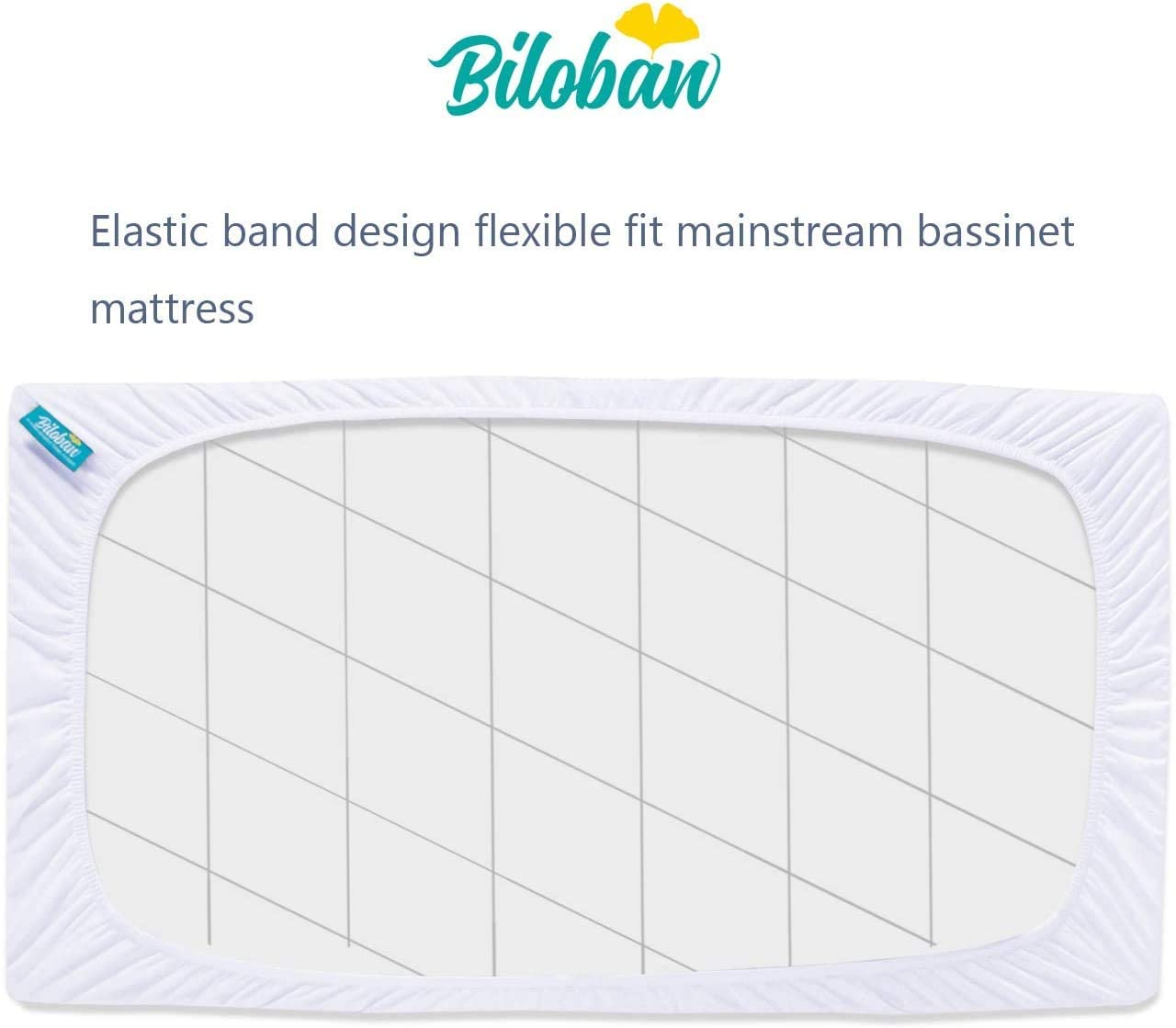 Bassinet Mattress Pad Cover - Fits 4moms Breeze Plus Bassinet, 2 Pack, Bamboo, Waterproof
