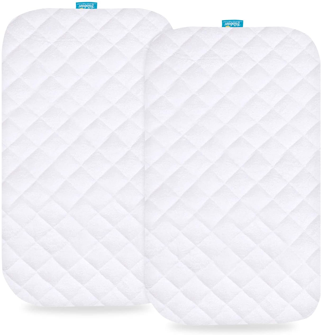 Bassinet Fitted Sheets Compatible with Dream On Me Seashell Bassinet, 2 Pack, Cotton