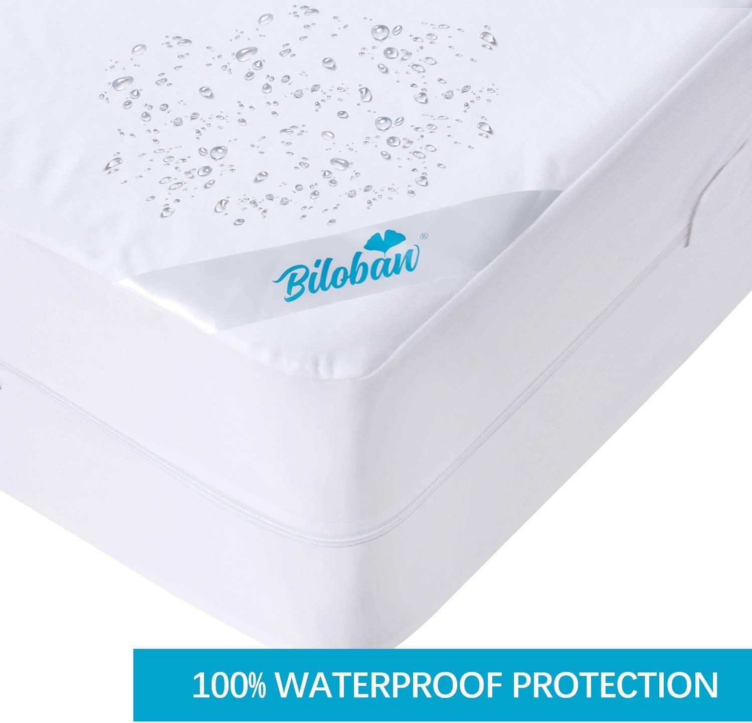 Low Profile Box Spring Encasement, 7"/9", Waterproof, Zippered Mattress Protector Cover - Biloban Online Store