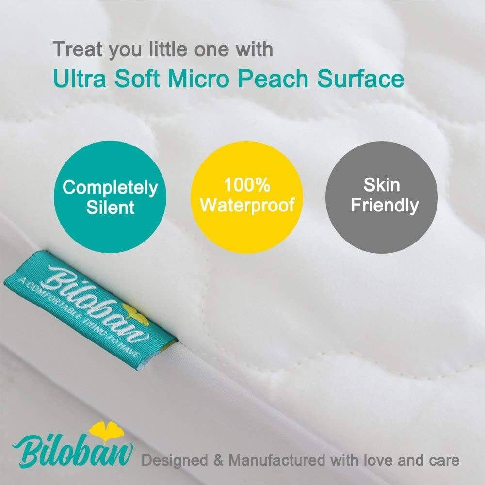Playard Mattress Pad/ Protector, Ultra Soft Microfiber - Pink (for Mini Crib 39"x27") - Biloban Online Store