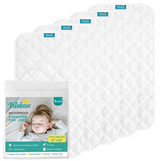 Changing Pad Liners - Bamboo Terry Surface-5 pack - Biloban Online Store