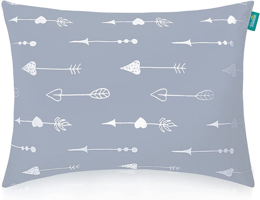 Toddler Pillow- 14"x 19”, Multi-use, Gray Arrow