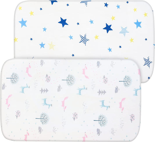 Muslin Crib Sheets - 2 Pack, Ultra Soft and Breathable, Star & Forest (for Standard Crib/ Toddler Bed) - Biloban Online Store