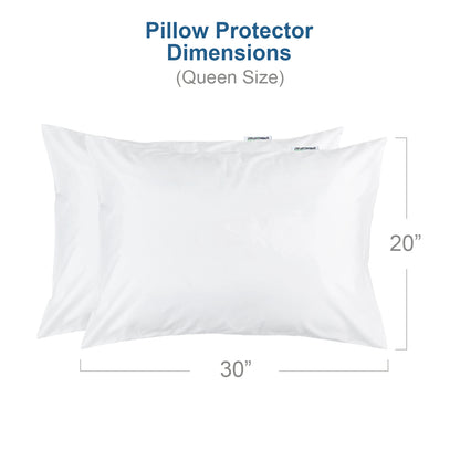 SPRINGSPIRIT Tencel Waterproof Zippered Pillow Protectors,Hypoallergenic Pillow Covers,Set of 2 - Biloban Online Store