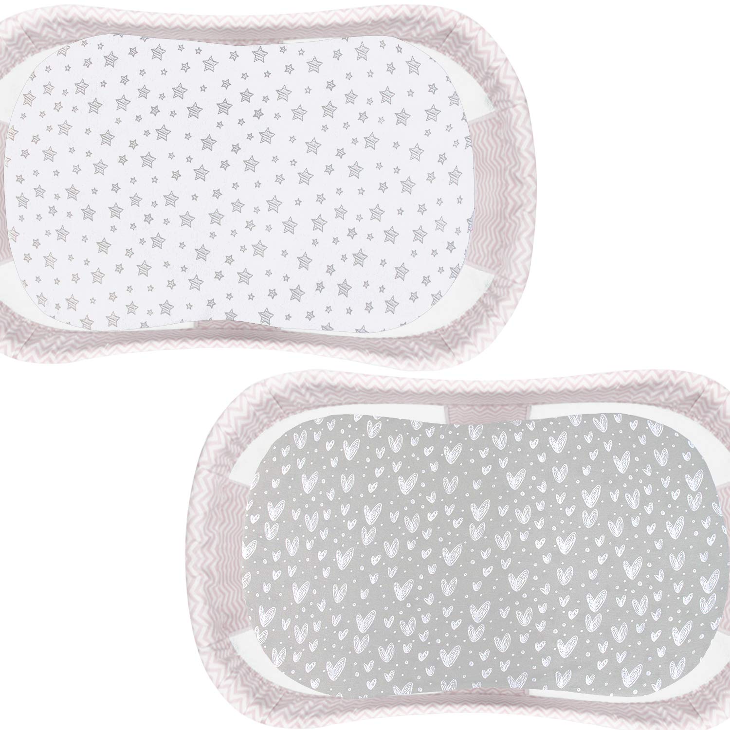 Bassinet Fitted Sheets - 2 Pack Cotton, Gray - Biloban Online Store