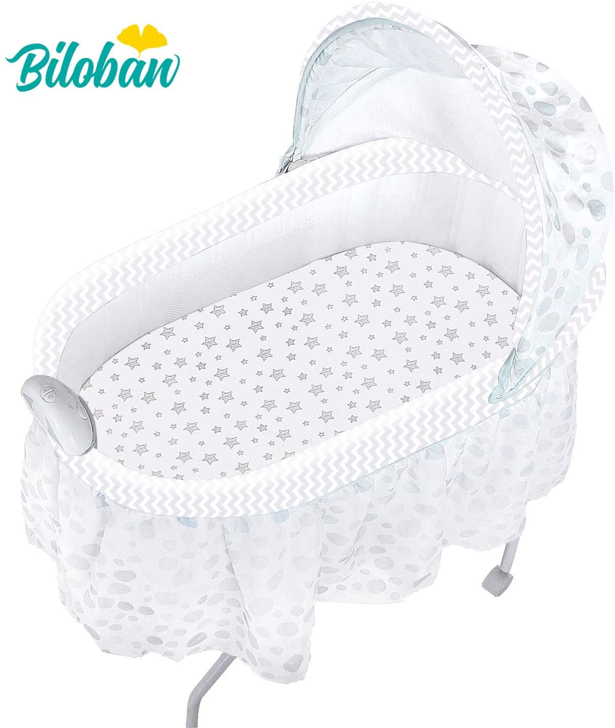 Bassinet Fitted Sheets Compatible with Delta Children Sweet Beginnings Bassinet - 2 Pack Cotton - Biloban Online Store