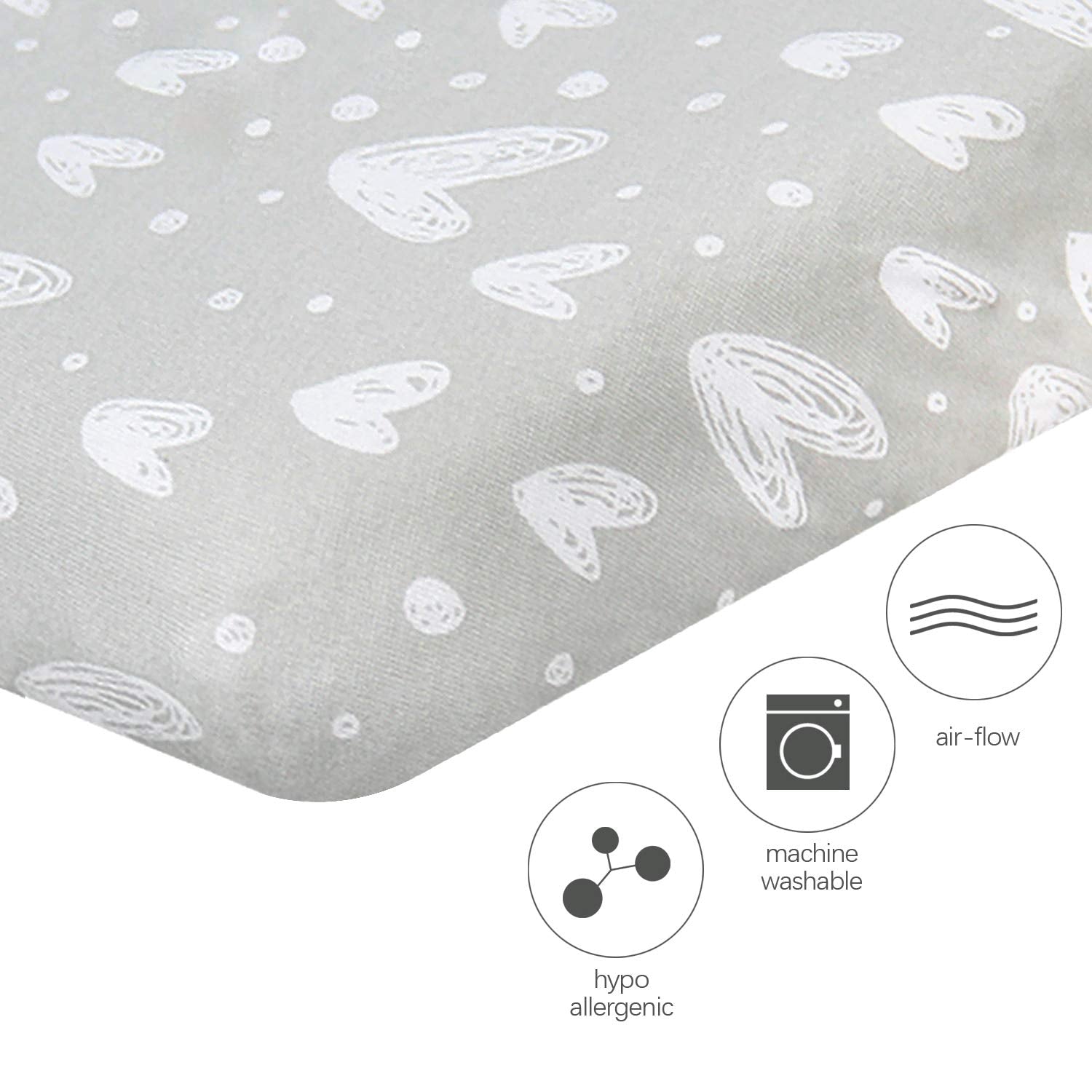 Crib Sheets - 2 Pack, Cotton ( for Standard Crib 52"x28" ) - Biloban Online Store