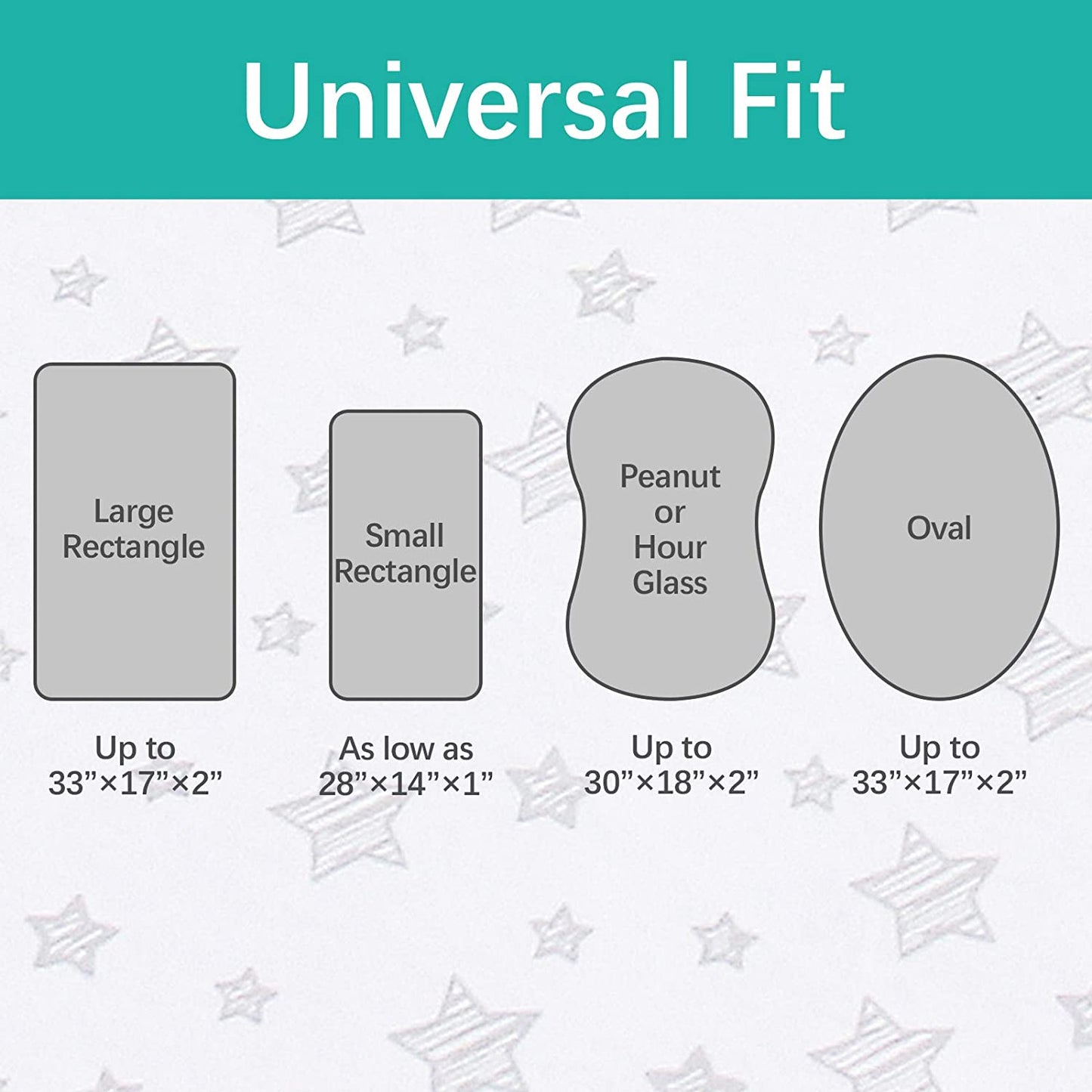 Universal fit Bassinet Sheets  17" x 32" - 2 Pack, Cotton - Biloban Online Store