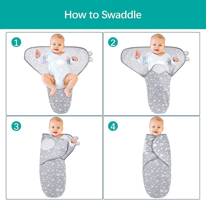 Baby Swaddles - for Newborn 3-6 Months, 2 Pack, 100% Organic Cotton