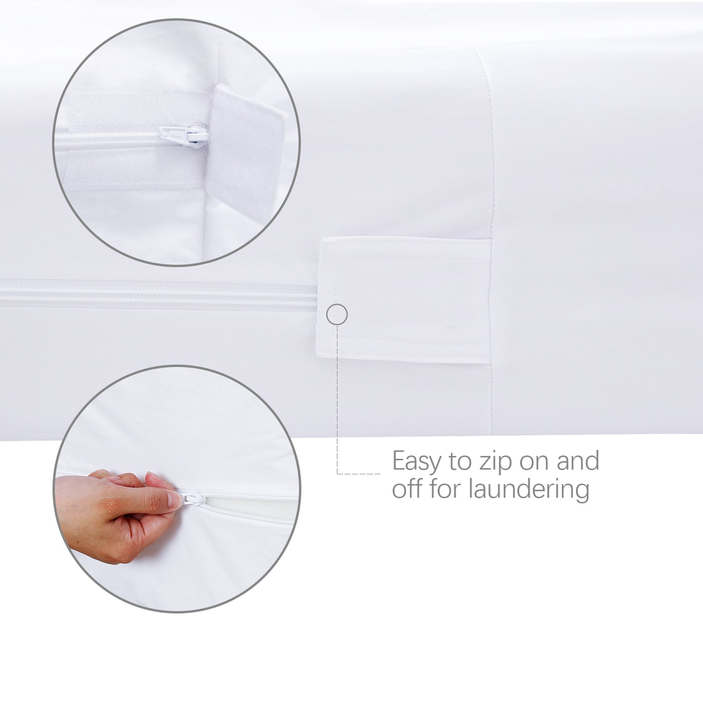Low Profile Box Spring Encasement , Dustproof and Waterproof 6 Sides Wrapping Zippered Mattress Protector Cover, Fits 4-5 Inches Depth - Biloban Online Store